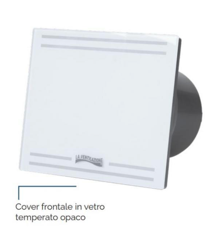 Aspiratore elicoidale da parete in vetro diametro 100mm 8W Edil Plast Aspiratore elicoidale da parete in vetro diametro 100mm 8W Edil Plast